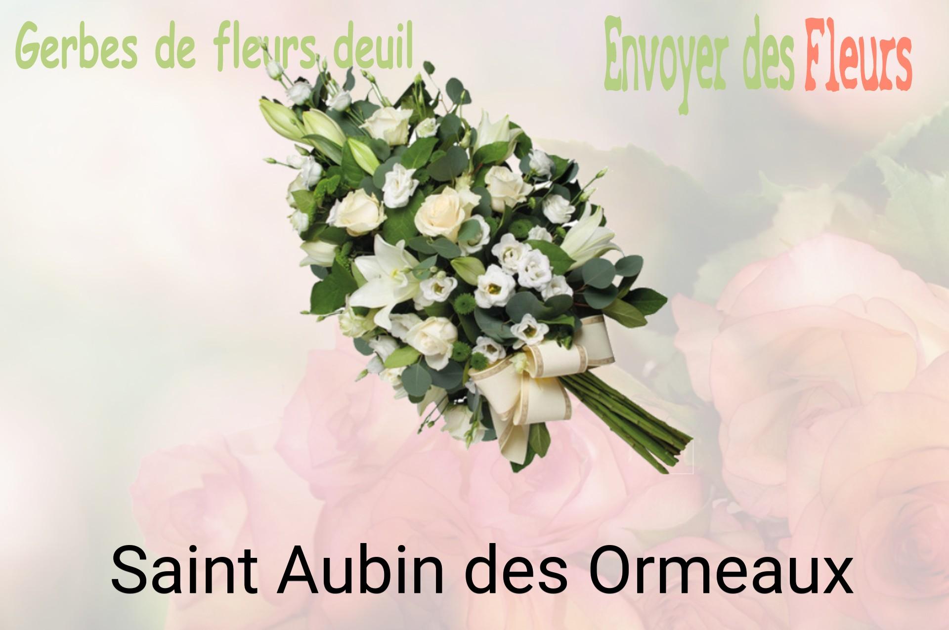 Gerbe de fleurs de deuil livrée à Saint-Aubin-des-Ormeaux
